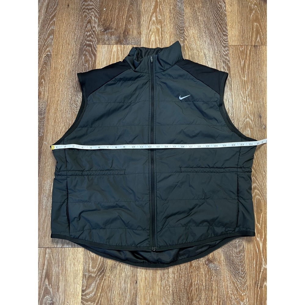 Nike Vest Mens Black XL Therma-Fit Puffer Insulated Golf Running Full Zip - Picture 3 of 5